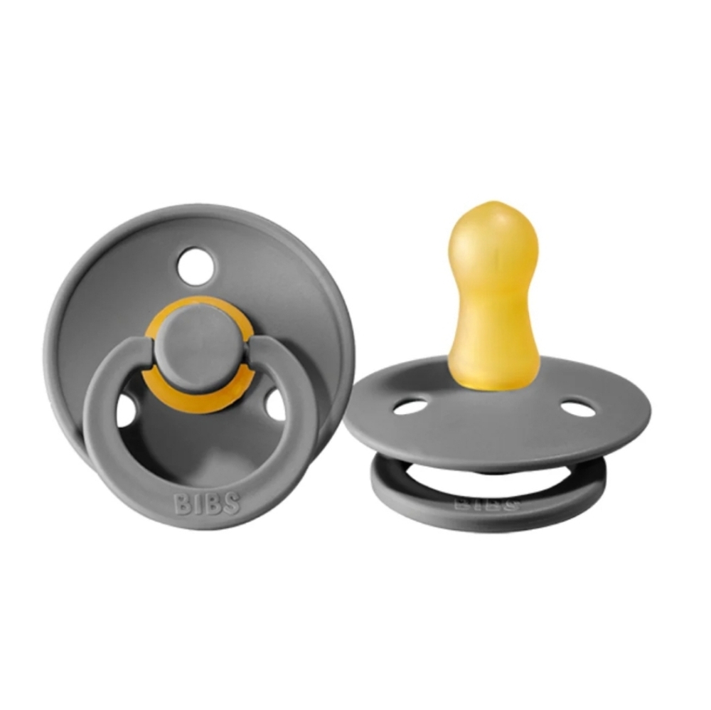 BIBS Pacifiers 2-Pack Smoke Gray | Size 1 (0-6 Months) | NWT